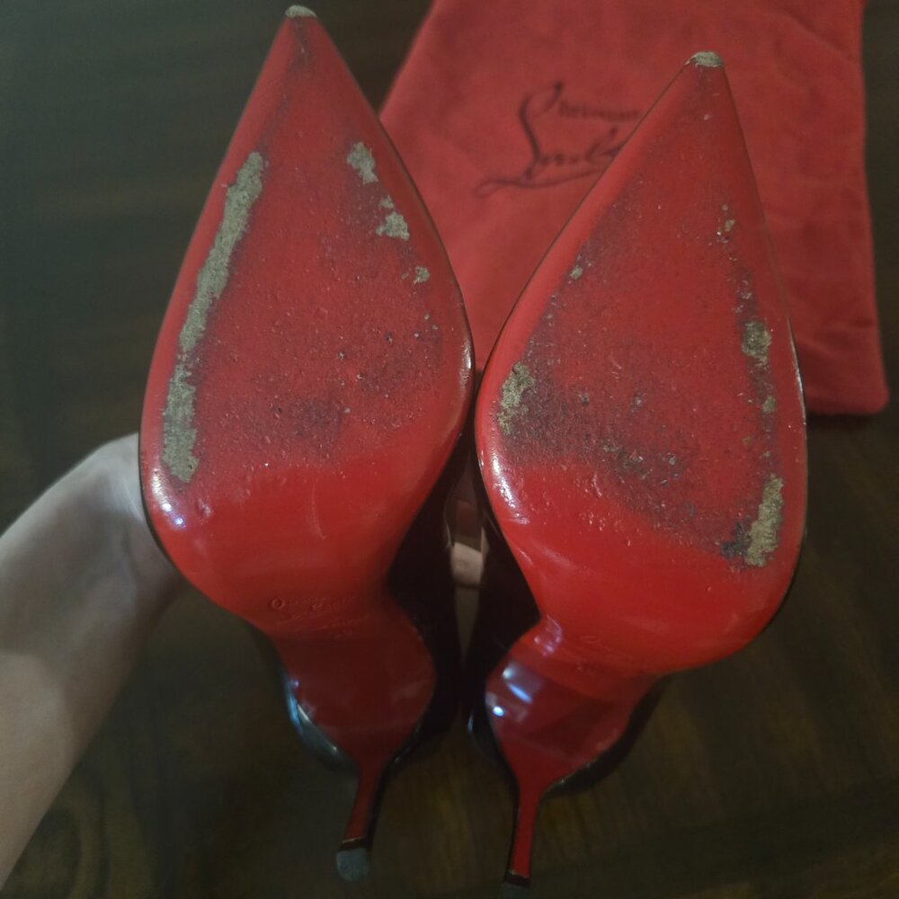 Christian Louboutin So Kate Size 36 120mm Black Patent Heels - Picture 3 of 6